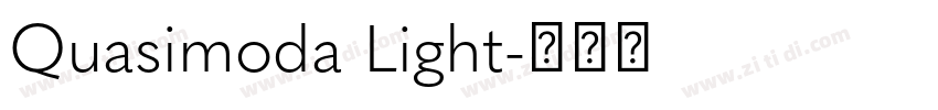 Quasimoda Light字体转换